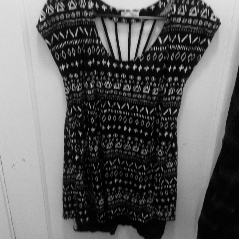 Black Tunic with White designs